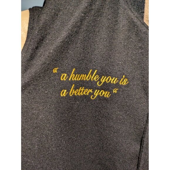 Mens Varsity Leather Jacket Khiemton Humble Tan Black Large - Picture 3 of 10